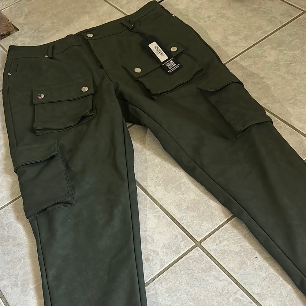 Dark Green Cargo Pants